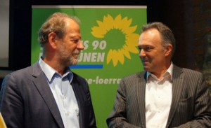 Warben für ein bürgernahe EU in einem zusammenwachsenden Europa- Michael Cramer und Josha Frey (von links).